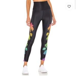 Beach Riot Piper Legging Rainbow Palm Madness